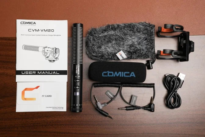 COMICA VM20 Shotgun Microphone, Professional Super Cardioid Microphone with Shock Mount, Camera Microphone For Video Record