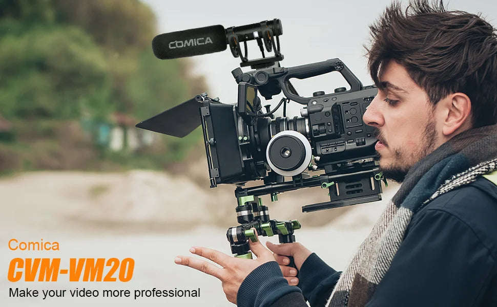 COMICA VM20 Shotgun Microphone, Professional Super Cardioid Microphone with Shock Mount, Camera Microphone For Video Record