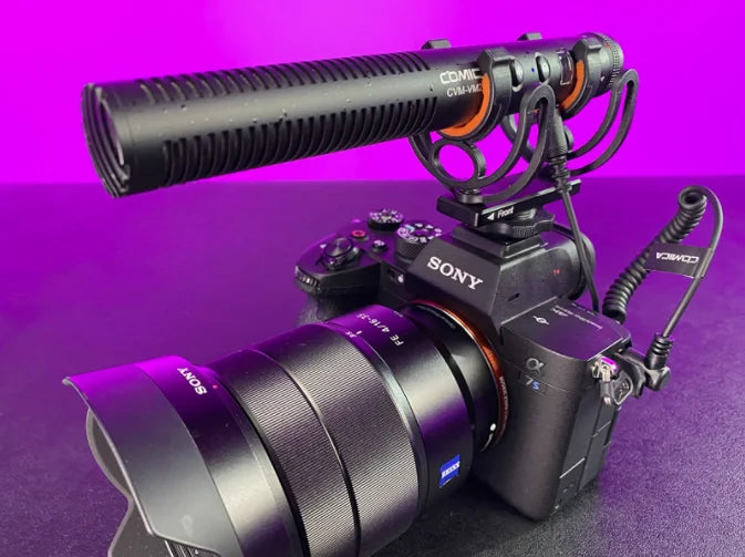 COMICA VM20 Shotgun Microphone, Professional Super Cardioid Microphone with Shock Mount, Camera Microphone For Video Record