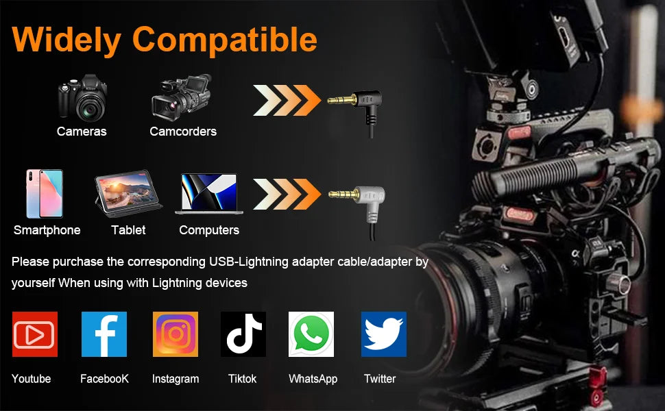 COMICA VM20 Shotgun Microphone, Professional Super Cardioid Microphone with Shock Mount, Camera Microphone For Video Record