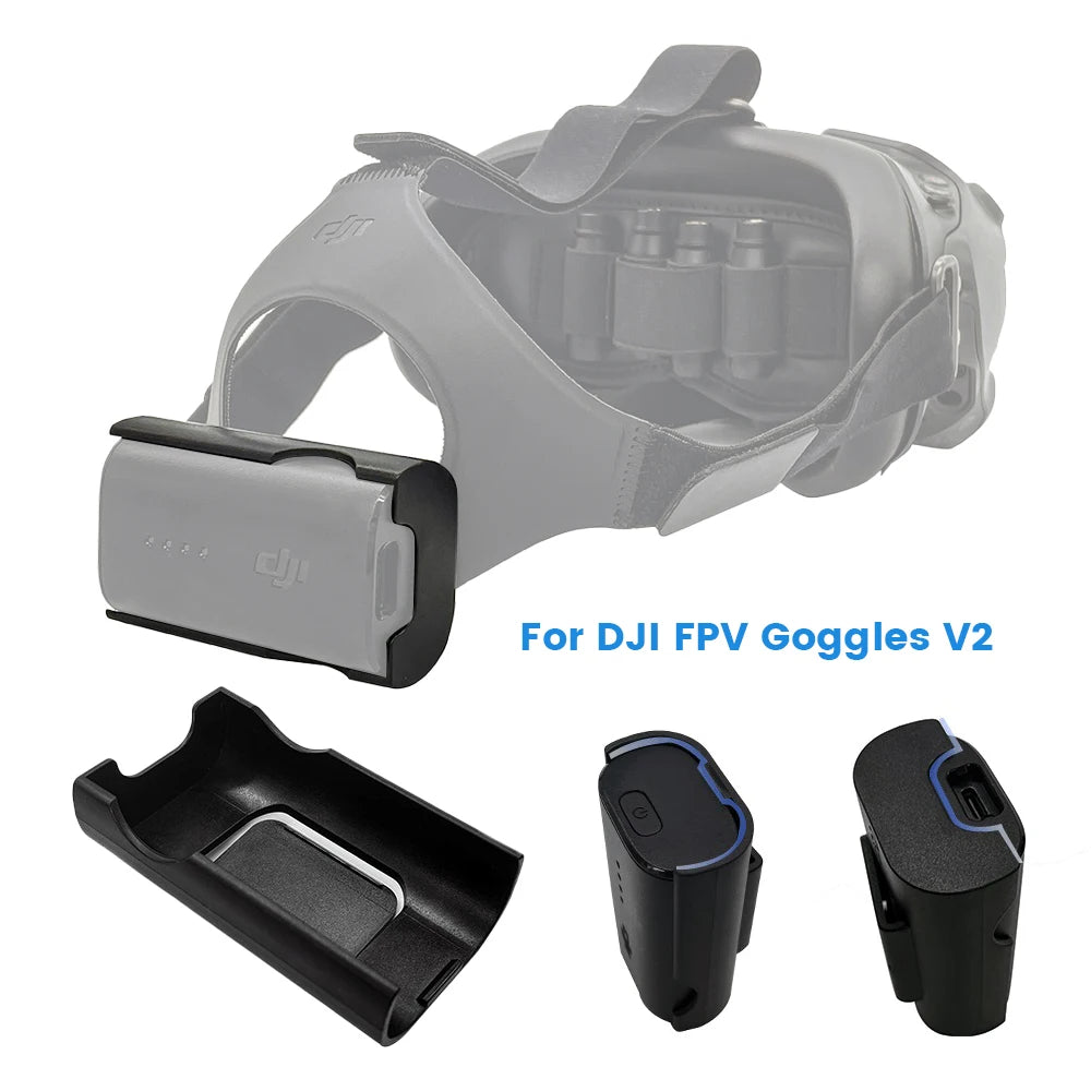 Battery Storage Case For Avata FPV Battery Holder Headband Back Clip Holder For DJI Goggles V2 V1 Flying Glasses Accessories