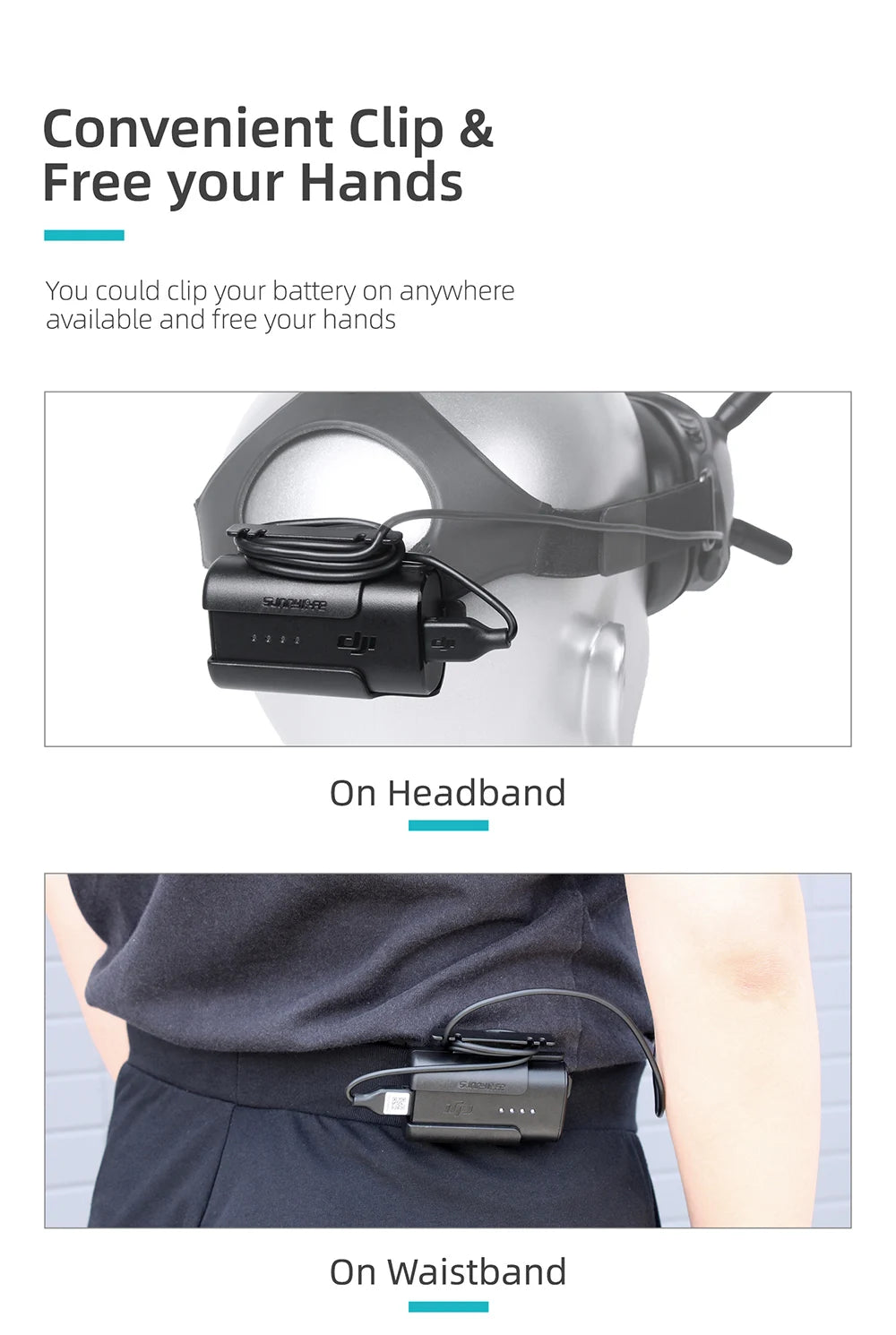 Battery Storage Case For Avata FPV Battery Holder Headband Back Clip Holder For DJI Goggles V2 V1 Flying Glasses Accessories