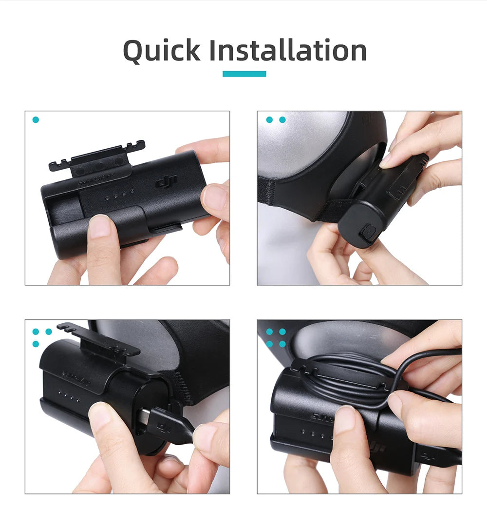 Battery Storage Case For Avata FPV Battery Holder Headband Back Clip Holder For DJI Goggles V2 V1 Flying Glasses Accessories