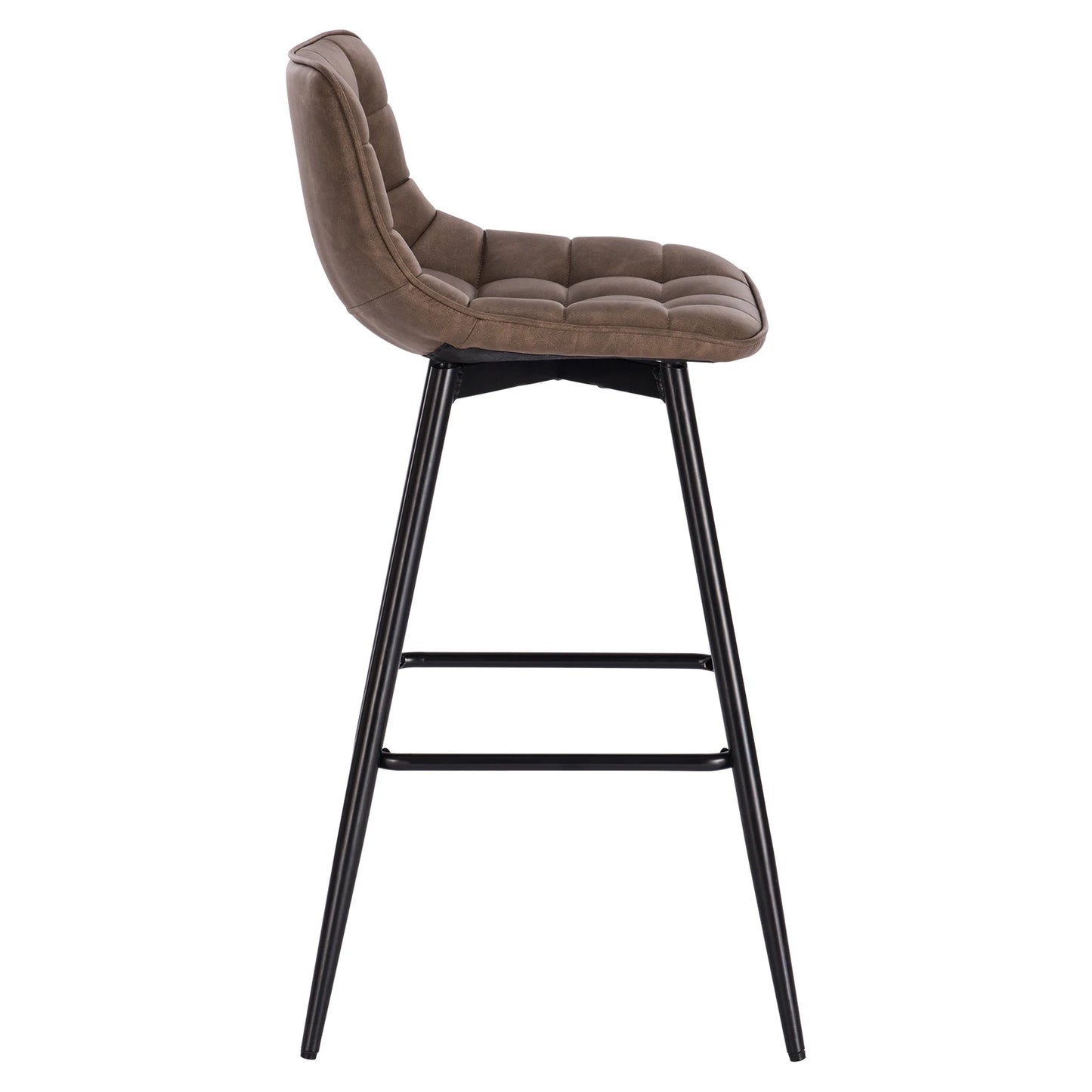 WOLTU 2PCs/set Designer Bar Stool High Chair for Bar Bistro leather/Velvet Seat with Footrest Metal Frame Household Bar Chairs