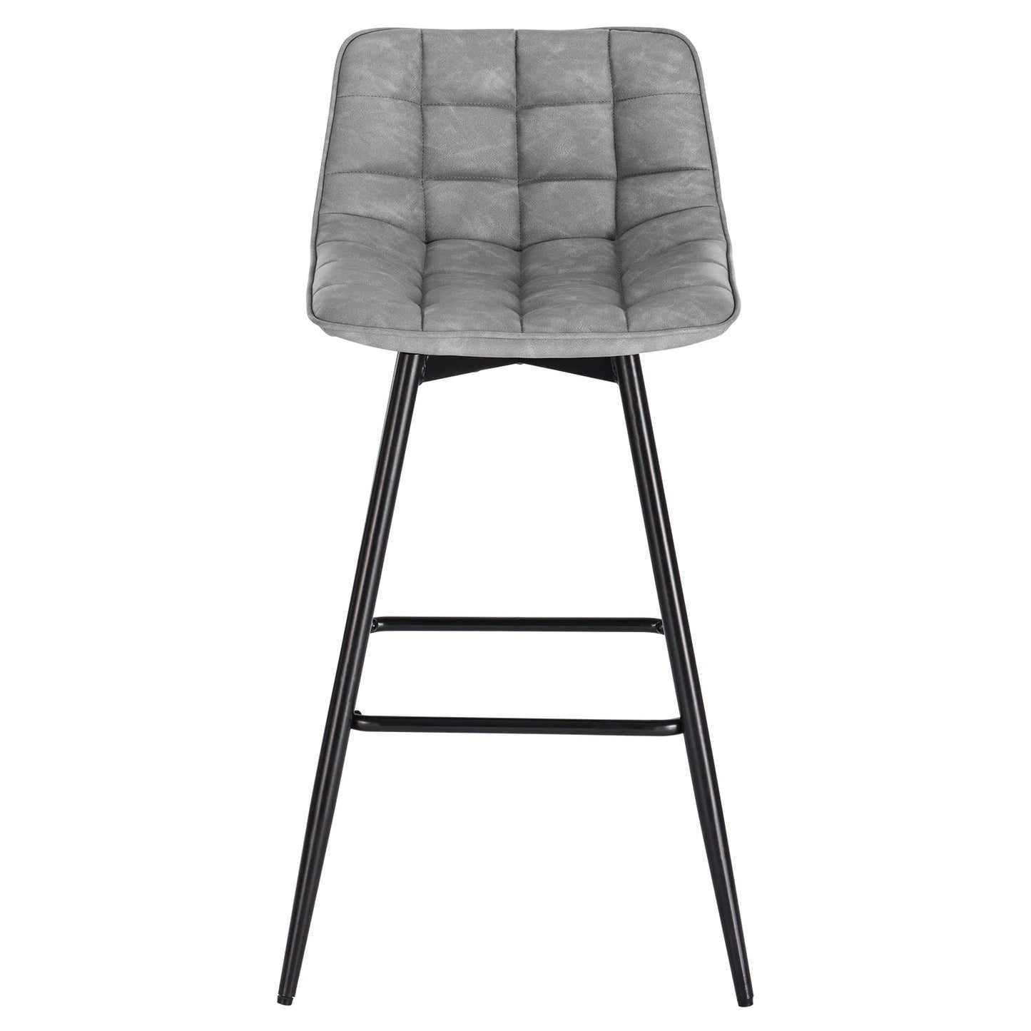 WOLTU 2PCs/set Designer Bar Stool High Chair for Bar Bistro leather/Velvet Seat with Footrest Metal Frame Household Bar Chairs