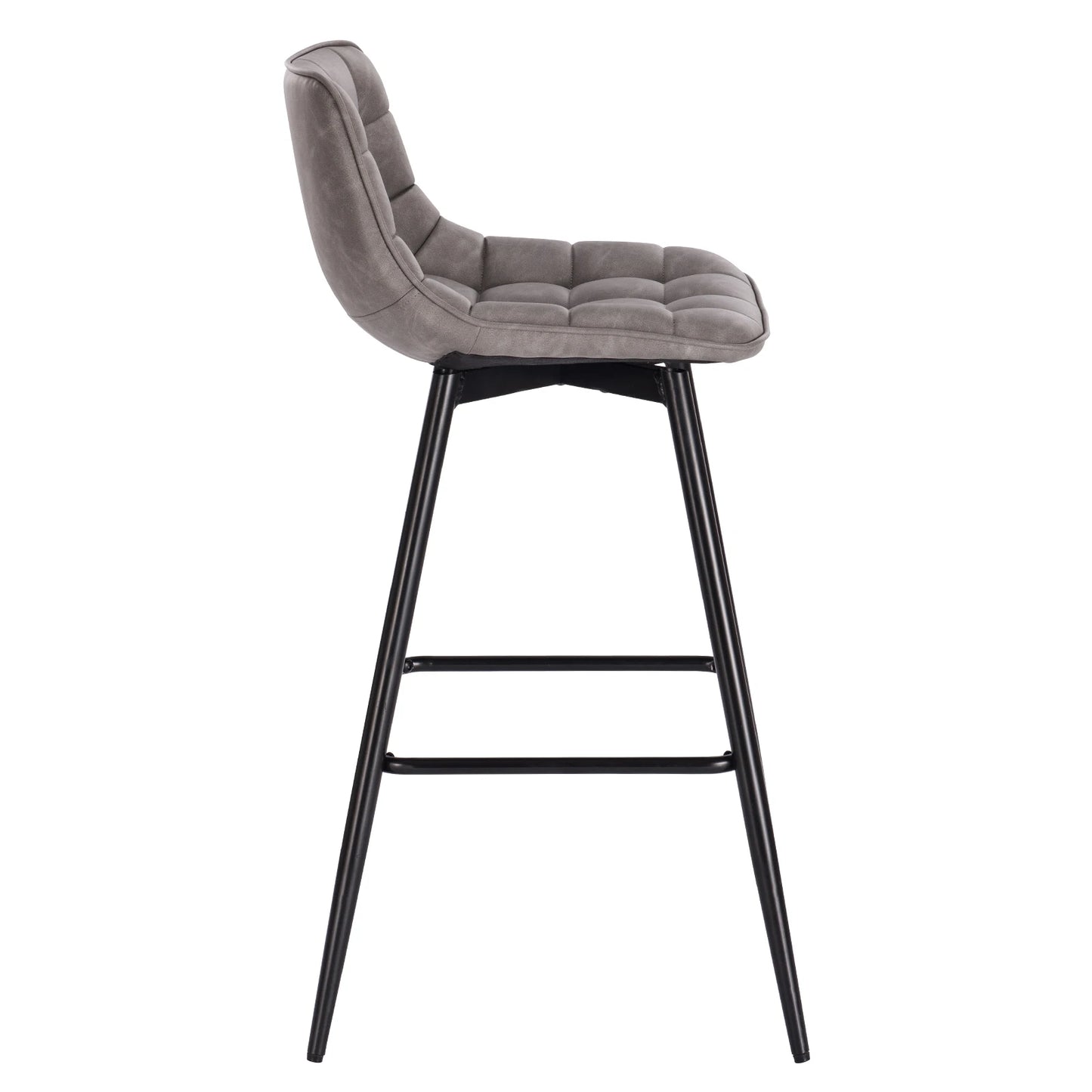 WOLTU 2PCs/set Designer Bar Stool High Chair for Bar Bistro leather/Velvet Seat with Footrest Metal Frame Household Bar Chairs