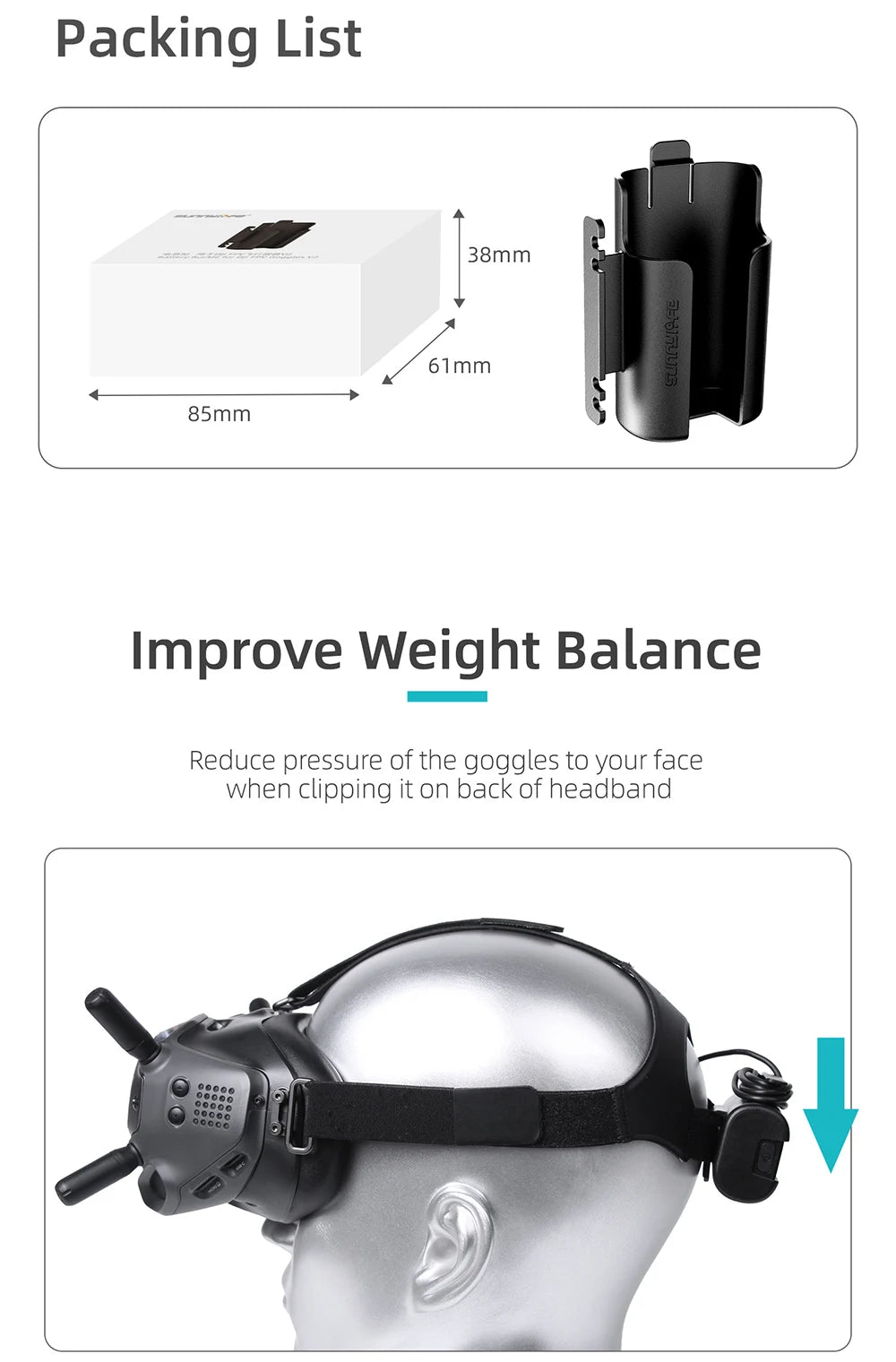 Battery Storage Case For Avata FPV Battery Holder Headband Back Clip Holder For DJI Goggles V2 V1 Flying Glasses Accessories
