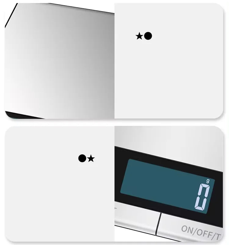 Food Scale -22lb Digital Kitchen Scale for Food Ounces Grams Rechargeable 304 Stainless Steel,Batteries and Type-C Charging