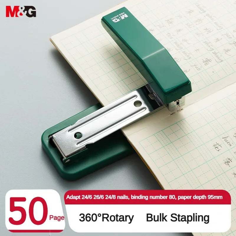 360 Rotation Design Desktop Stapler Portable Stapler with 25 Sheet Capacity Two Binding Modes Black/White/Blue/Green/Pink