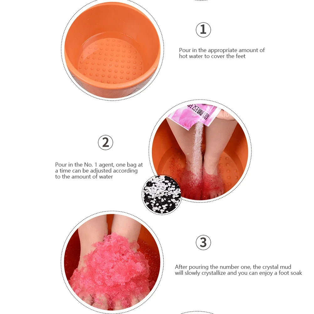 10pcs Rose Bubble Bath Powder Foot Bath Crystal Foot Bath Crystal Mud Body Foot Salt SPA Exfoliation Bath Mud Spa Pedicure