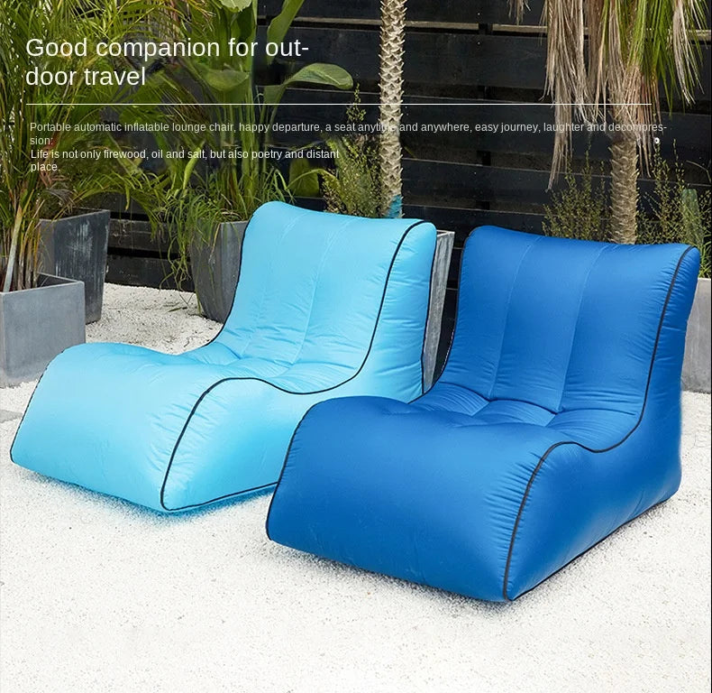 Adult Garden Automatic Inflatable Sofa Single-person Camping Air Mattresses Portable Ourdoor Sleeping Bed Comfort Travel Sofa