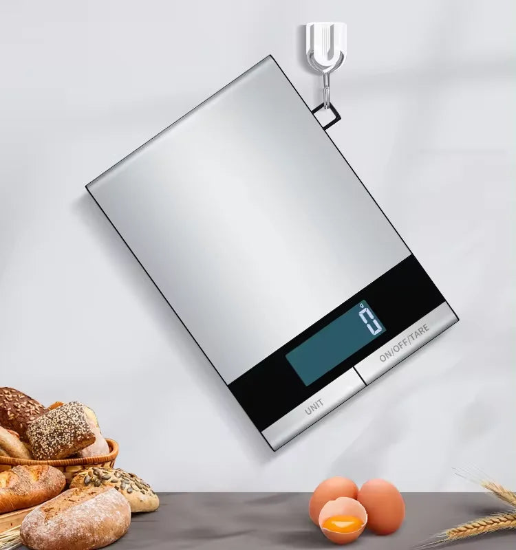 Food Scale -22lb Digital Kitchen Scale for Food Ounces Grams Rechargeable 304 Stainless Steel,Batteries and Type-C Charging