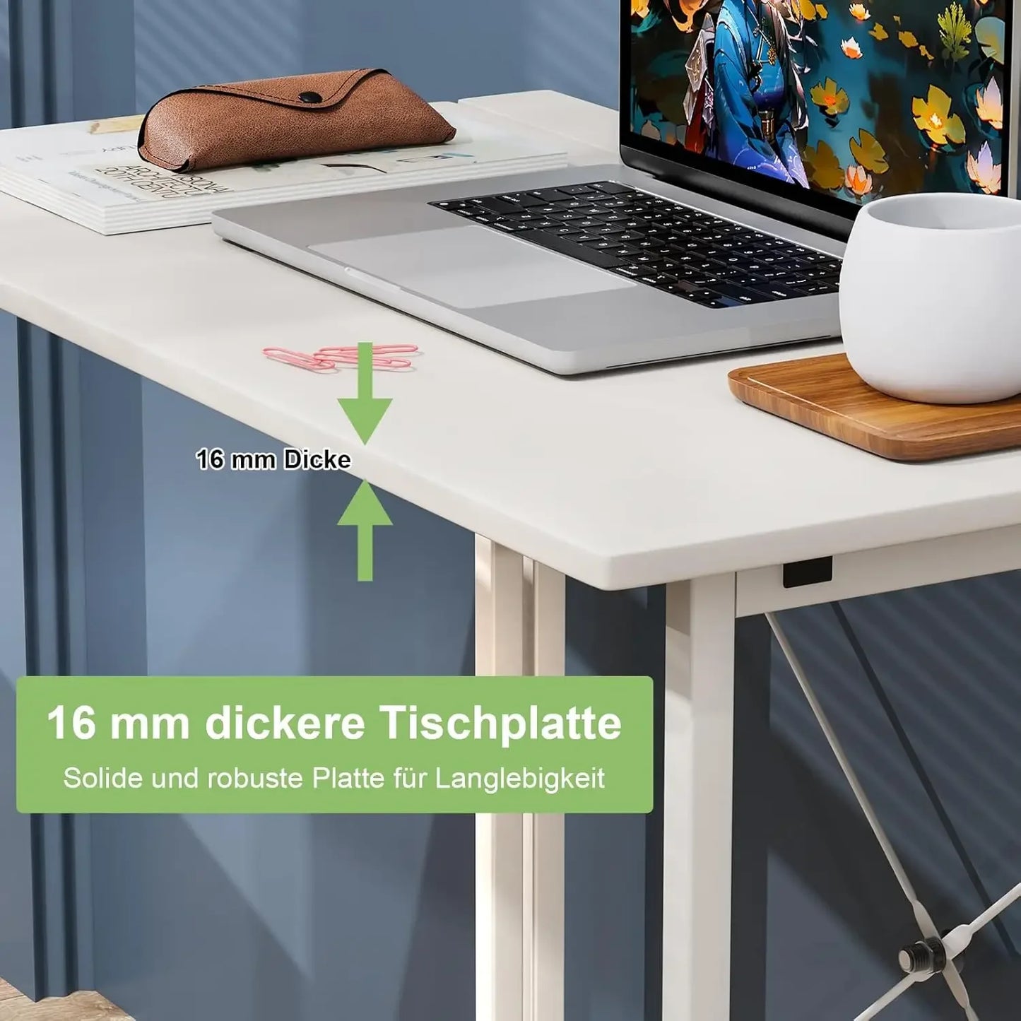 Folding Desk Small Foldable Desk for Small Space, 31.5 Inches Writing Computer Desks in Study, Home Office Foldable Office Desks