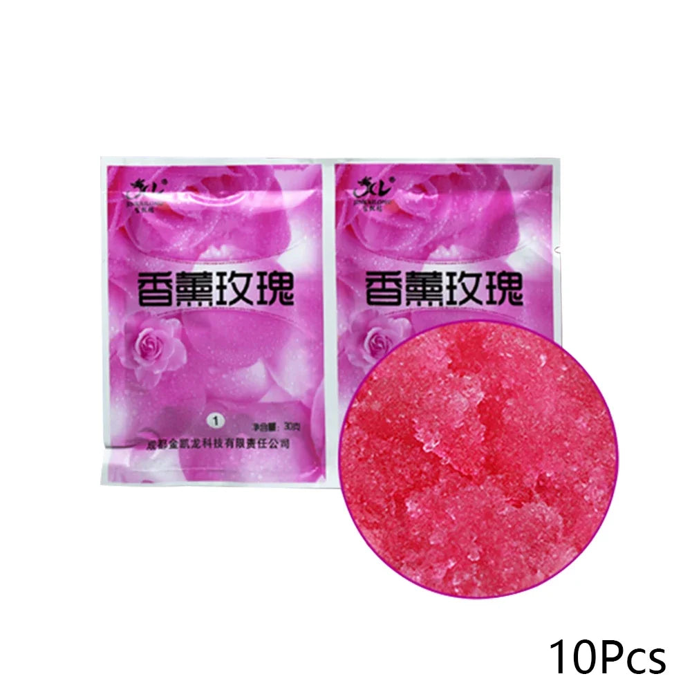 10pcs Rose Bubble Bath Powder Foot Bath Crystal Foot Bath Crystal Mud Body Foot Salt SPA Exfoliation Bath Mud Spa Pedicure