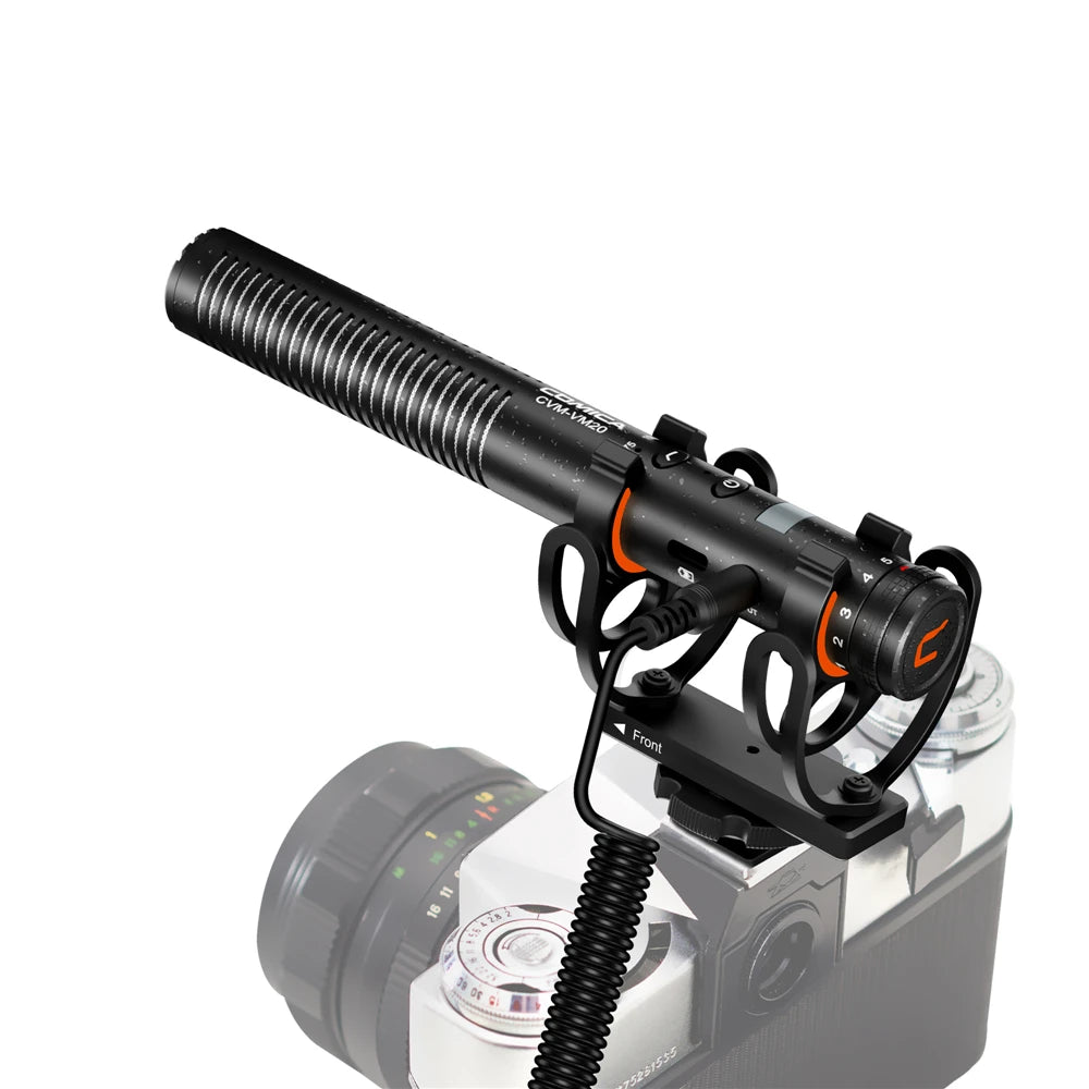 COMICA VM20 Shotgun Microphone, Professional Super Cardioid Microphone with Shock Mount, Camera Microphone For Video Record