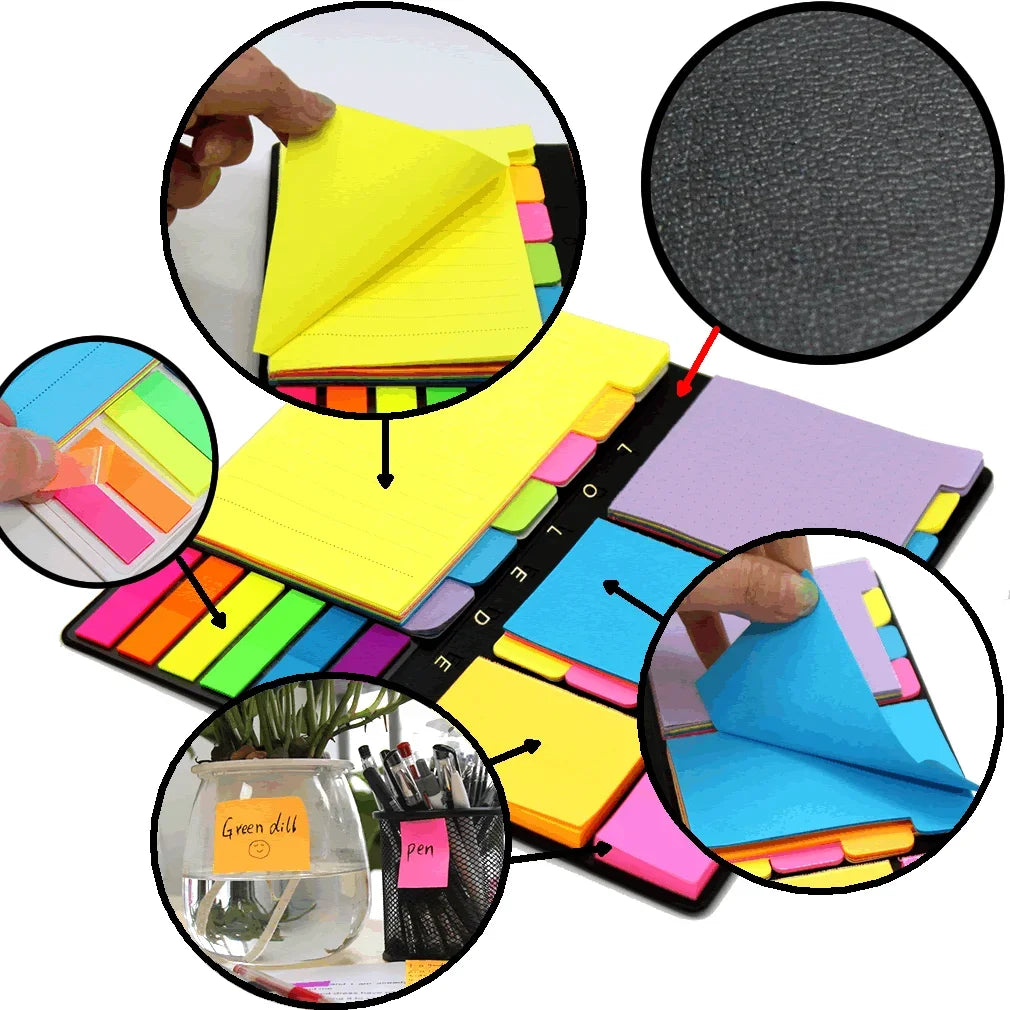 410 Sheets/Book Sticky Notes Creative Notepad Memo Pads Office School Stationery Adhesive Stickers Sticky Note Pads