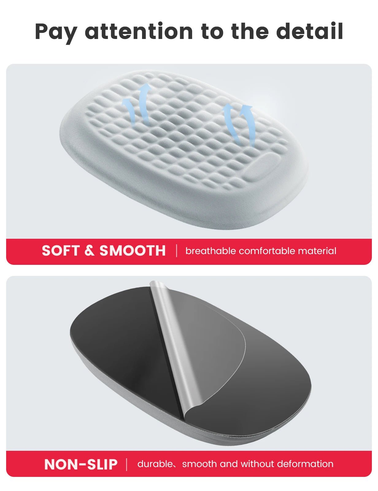 Ergonomic Wrist Rest Pad Armrest Pad Elbow Rest Pad Relief Elbow Pain Computer Armrest Arm Wrist Rest Support Mouse Pad for Desk