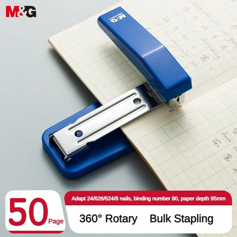 360 Rotation Design Desktop Stapler Portable Stapler with 25 Sheet Capacity Two Binding Modes Black/White/Blue/Green/Pink