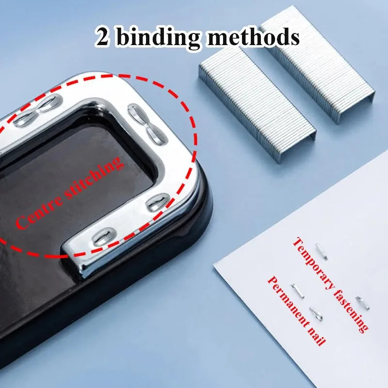 360 Rotation Design Desktop Stapler Portable Stapler with 25 Sheet Capacity Two Binding Modes Black/White/Blue/Green/Pink
