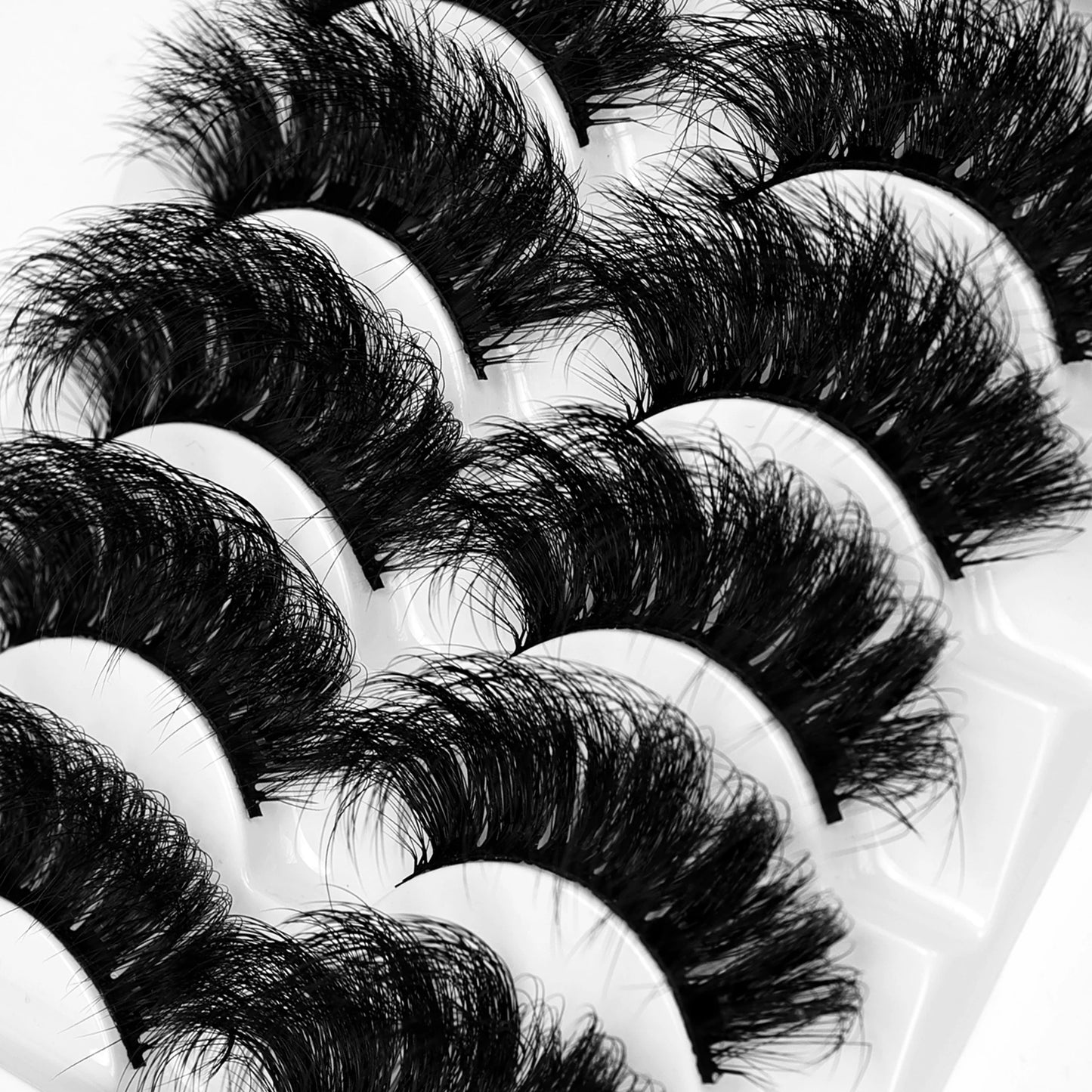 5 Pairs Eyelashes Faux Mink Eyelashes Long Lasting Fluffy Mink Lashes Dramatic Volume lashes Extension Thick Long