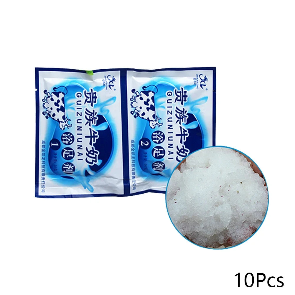 10pcs Rose Bubble Bath Powder Foot Bath Crystal Foot Bath Crystal Mud Body Foot Salt SPA Exfoliation Bath Mud Spa Pedicure