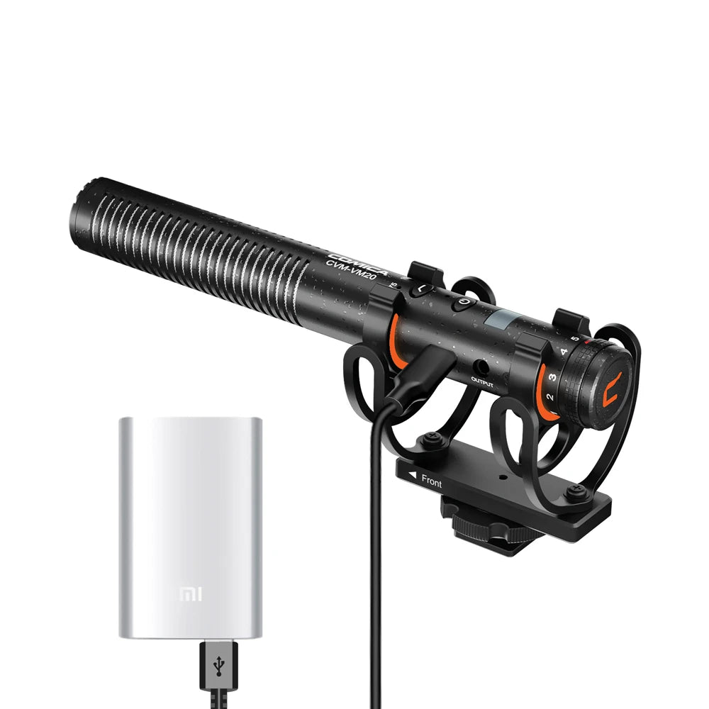 COMICA VM20 Shotgun Microphone, Professional Super Cardioid Microphone with Shock Mount, Camera Microphone For Video Record