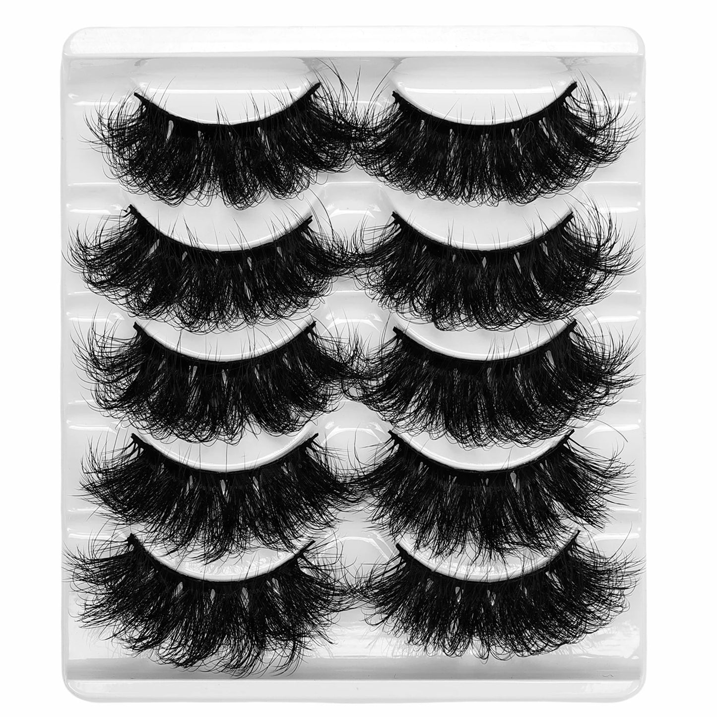 5 Pairs Eyelashes Faux Mink Eyelashes Long Lasting Fluffy Mink Lashes Dramatic Volume lashes Extension Thick Long