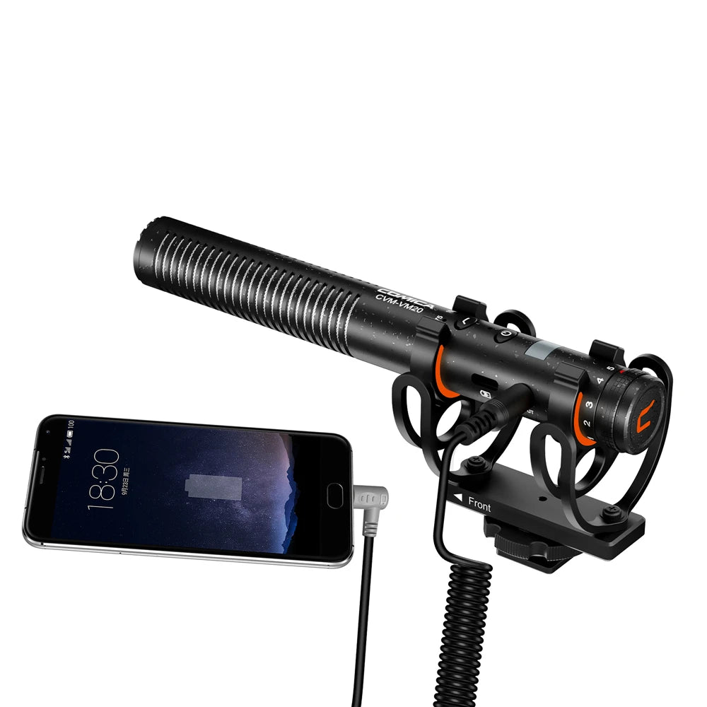 COMICA VM20 Shotgun Microphone, Professional Super Cardioid Microphone with Shock Mount, Camera Microphone For Video Record