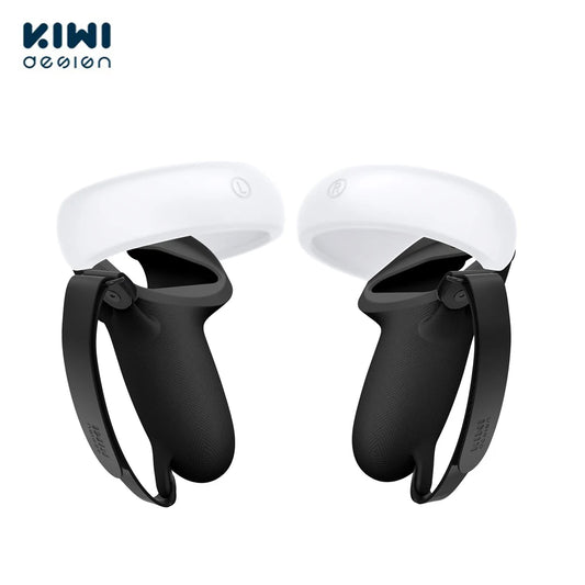 KIWI design Anti-Throw Touch Controller Grips for Oculus Quest 2 With Silicone Protective Ring Cover VR Accessories