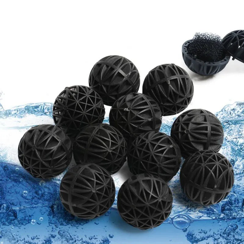 10/20/40Pcs/lot 26mm 36mm 46mm Aquarium Filter Bio Balls Portable Wet Dry Cotton For Air Pump Clean Fish Tank Pond Sponge Media