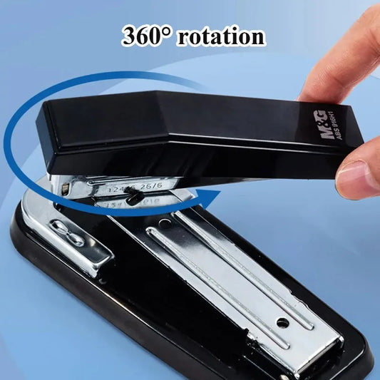 360 Rotation Design Desktop Stapler Portable Stapler with 25 Sheet Capacity Two Binding Modes Black/White/Blue/Green/Pink