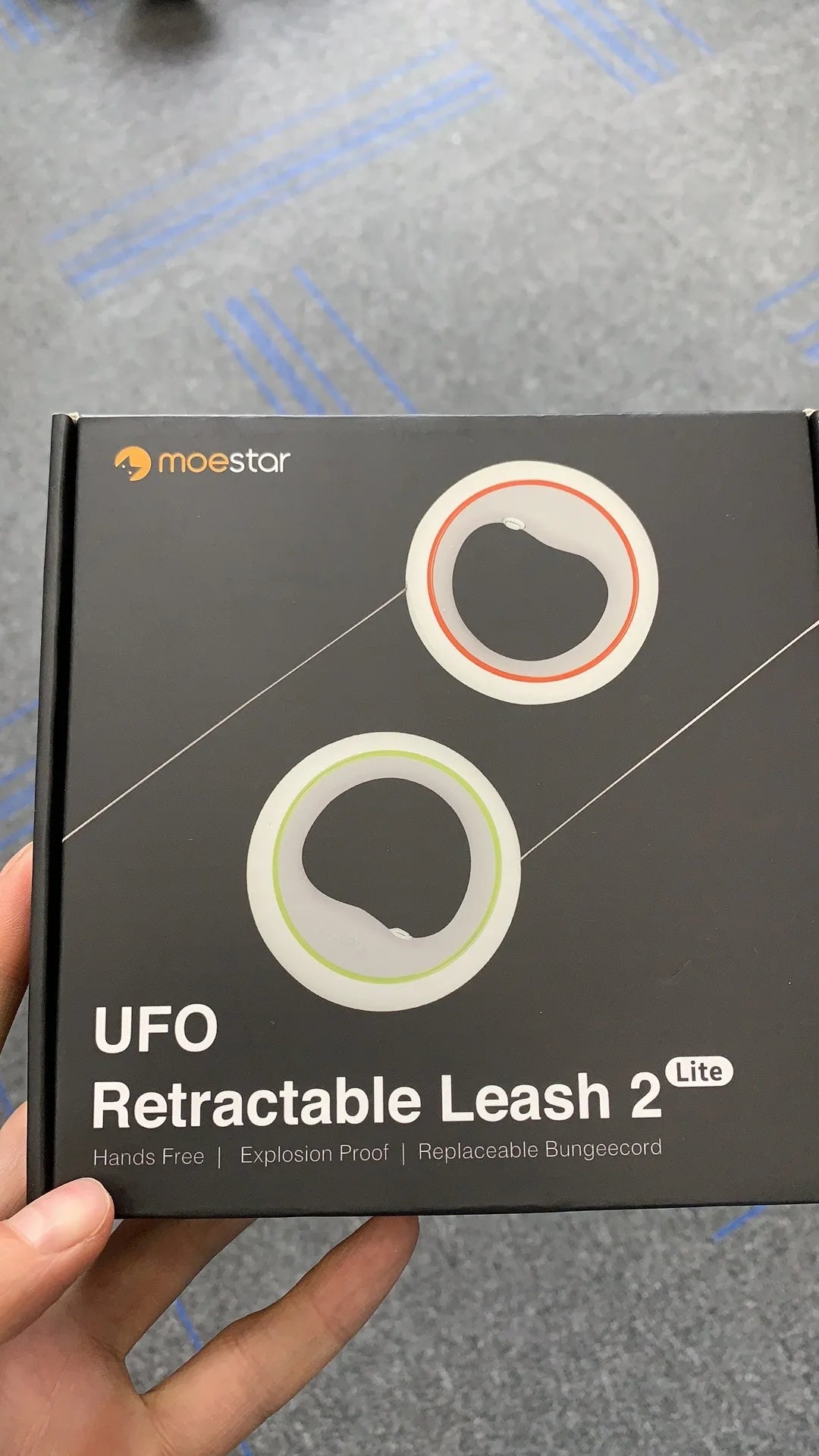 Moestar UFO Retractable Leash 2 Lite Metal Buckle Anti-Slip Handle One-handed Brake Pause Lock Leash for Small & Medium Size Dog