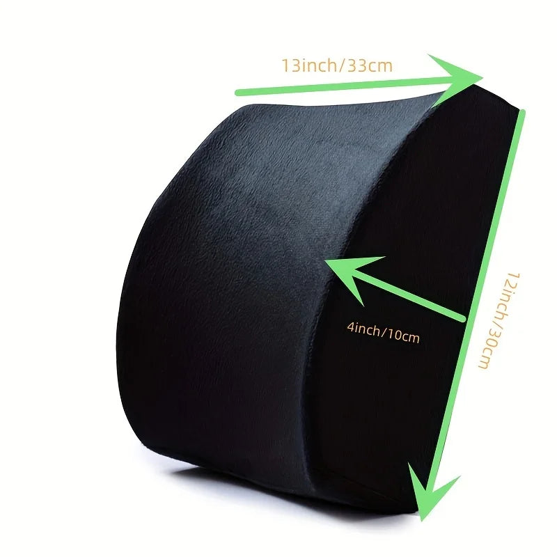 Lumbar Support Pillow For Office Chair And Car Seat, Perfectly Balanced Memory Foam Lumbar Pillow Multi-purpose Back Cushion For