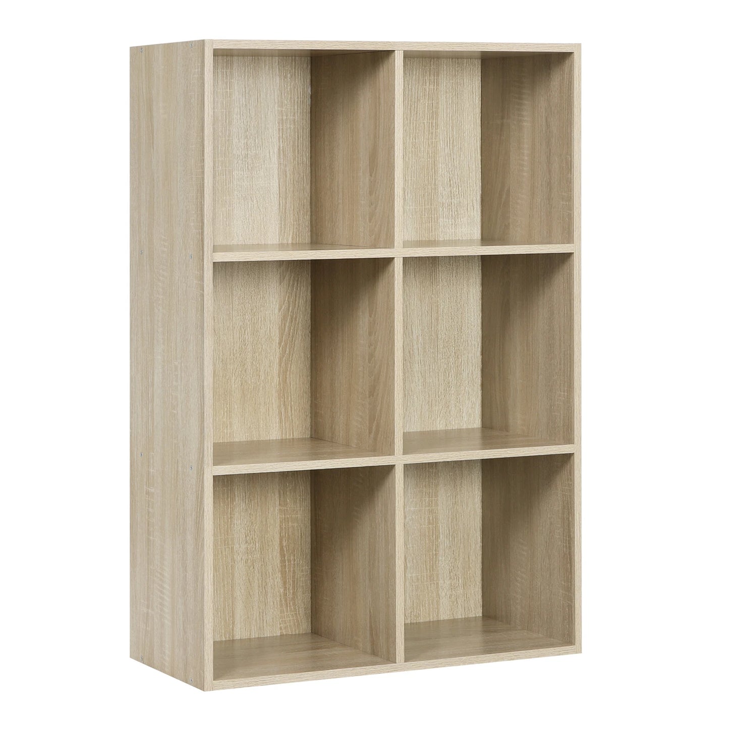 WOLTU Decorative White Bookcase Book Shelf 6 Storage Cubes Unit Freestanding Bookcase for Kitchen Living Room Bedroom Home Decor